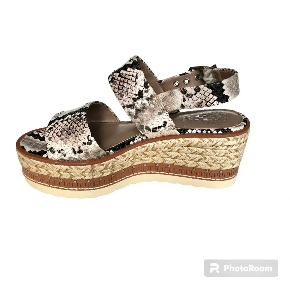 Vince Camuto Marsa Sandals Snakeskin Leather Platform